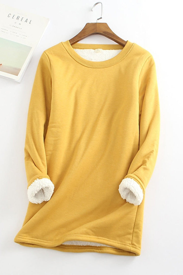 Drune | Tunika Sweatshirt Lockere Passform Langarm Weicher Fleece Futter Komfort