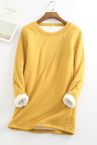 Drune | Tunika Sweatshirt Lockere Passform Langarm Weicher Fleece Futter Komfort