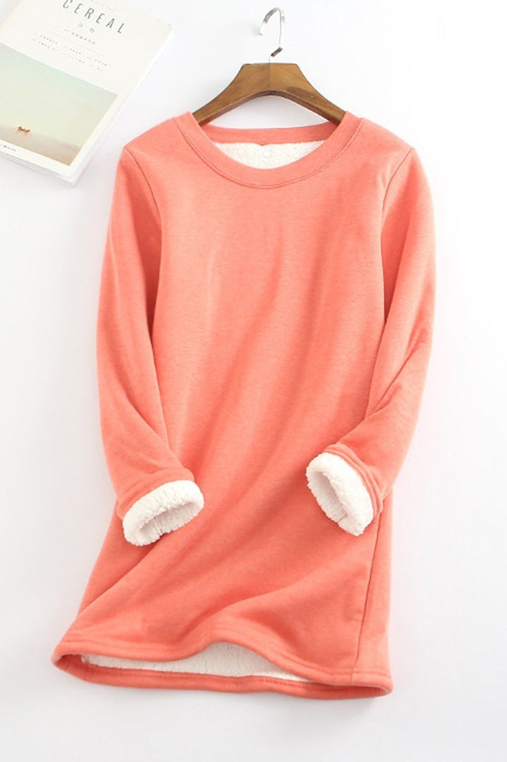 Drune | Tunika Sweatshirt Lockere Passform Langarm Weicher Fleece Futter Komfort