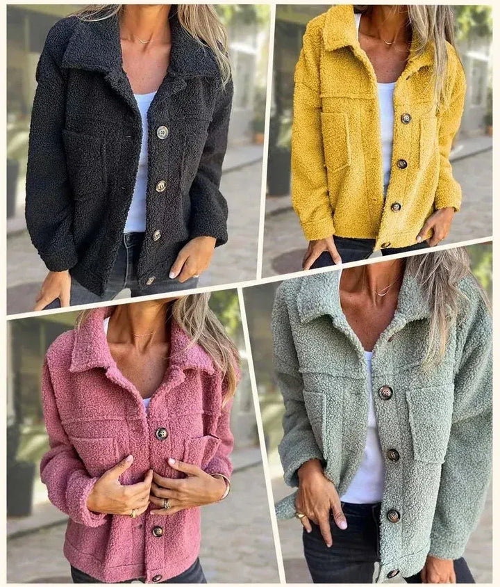 Drune | Sherpa Button up Jacke Lässige Warme Außenbekleidung