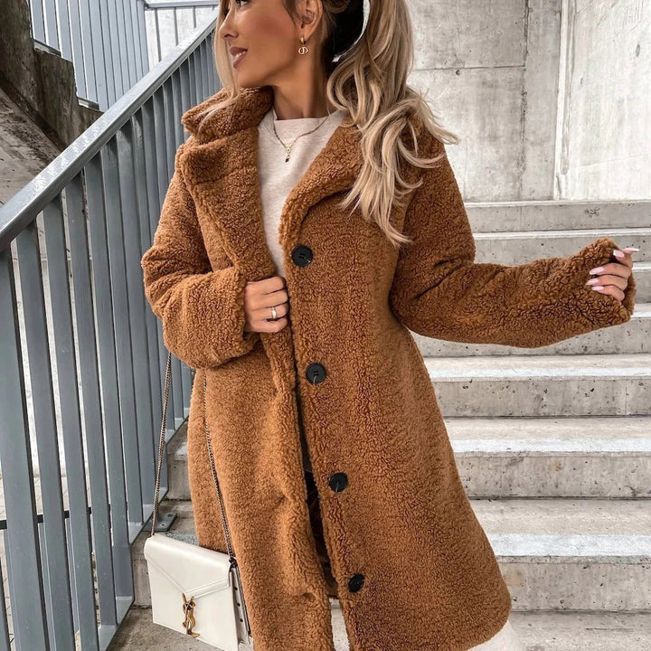 Drune | Damen Oversized Teddy Jacke Nep Shearling