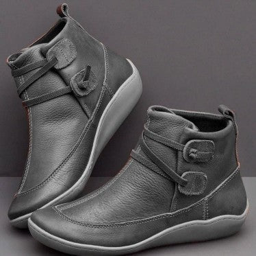 Drune | Stiefeletten Fleece Gefüttert Kunstleder Verstellbare Klettverschlüsse