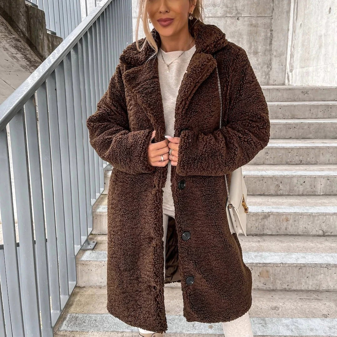 Drune | Damen Oversized Teddy Jacke Nep Shearling