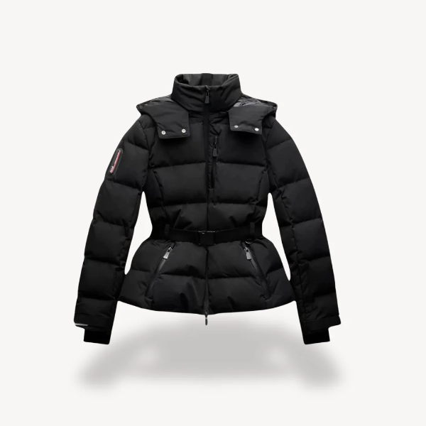 Drune | Pufferjacke mit Gürtel Passform Stepp Hüftlänge Wasserabweisend Warm Oberbekleidung