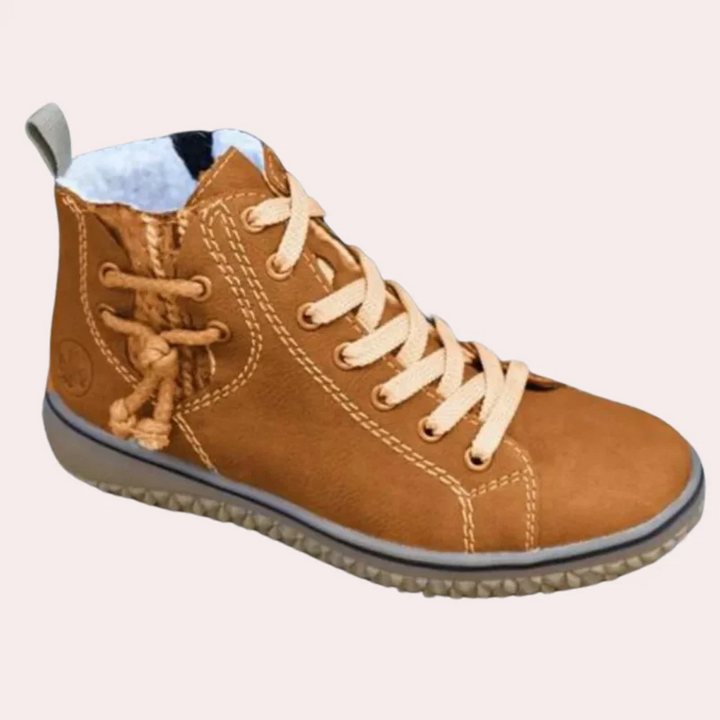 Drune | Stiefeletten Glattes Leder Schnürung Schmaler Schnitt Klobige Sohle