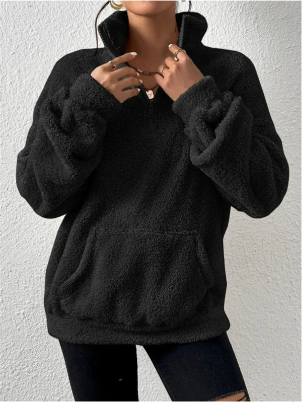 Drune | Übergröße Damen Fleece Kapuzenpullover mit Kapuze