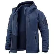 Drune | Fleecejacke Relaxed Fit Kapuze Voller Reißverschluss Mit Reißverschlusstaschen