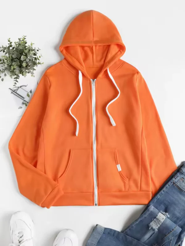 Drune | Zip up Kapuzenpullover Kordelzug Kapuze