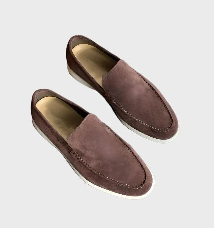 Drune | Slipper Wildleder Look Schlupf Mokassin Naht Slim Passform