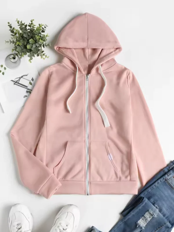 Drune | Zip up Kapuzenpullover Kordelzug Kapuze