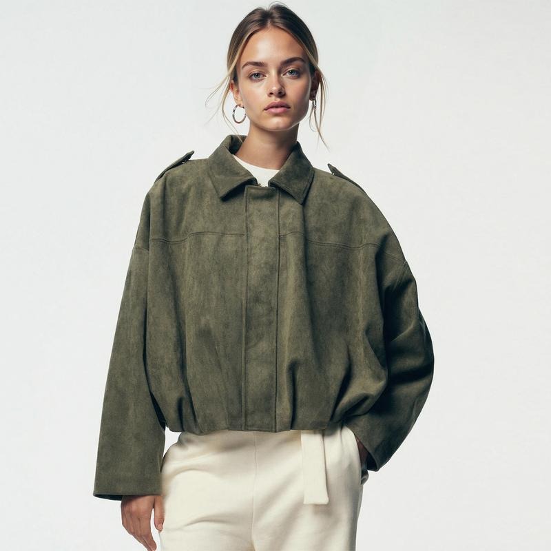 Drune | Wildleder Bomberjacke