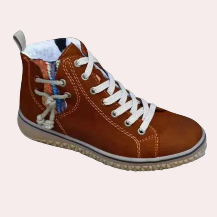 Drune | Stiefeletten Glattes Leder Schnürung Schmaler Schnitt Klobige Sohle