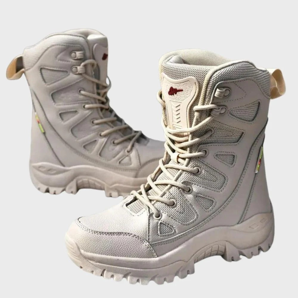 Drune | Wanderschuhe Hoher Schaft Leder und Mesh Verstärkte Zehen Knöchelstütze