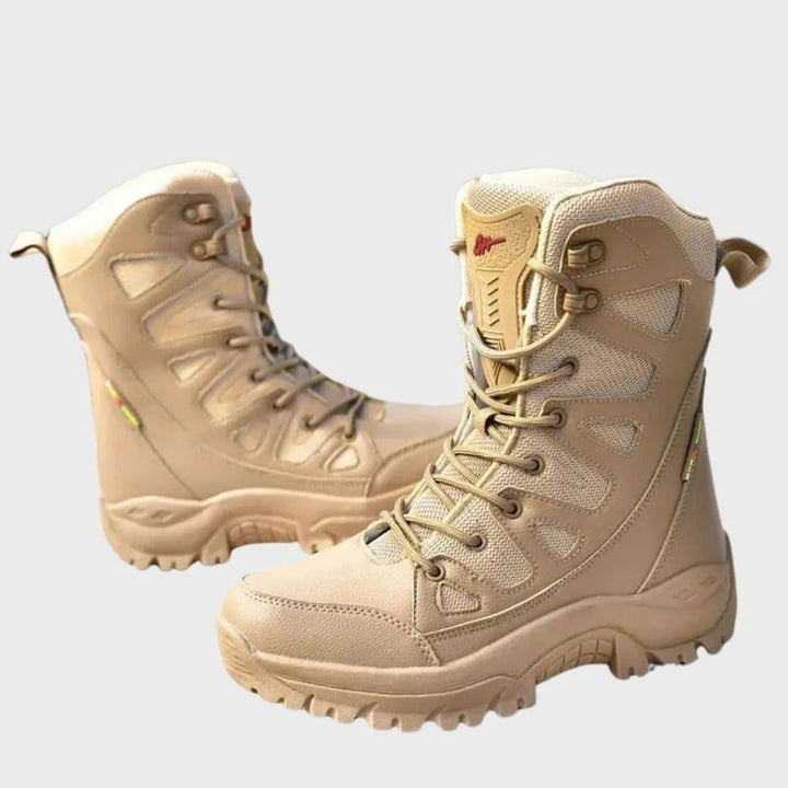 Drune | Wanderschuhe Hoher Schaft Leder und Mesh Verstärkte Zehen Knöchelstütze