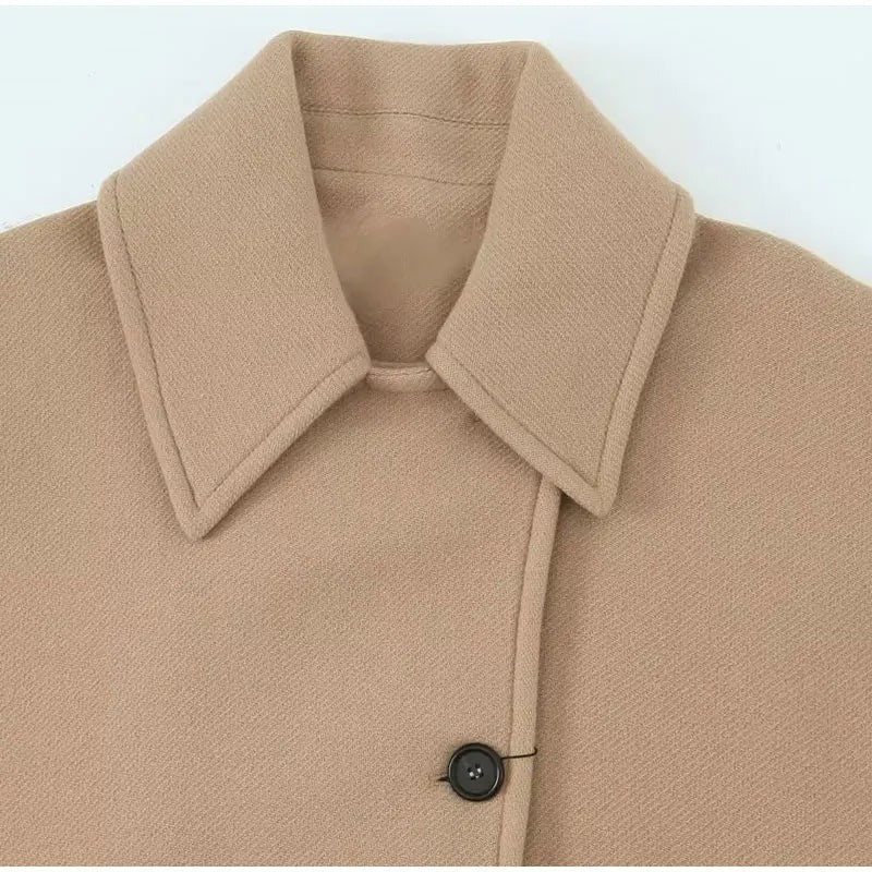 Drune | Übergröße Peacoat Doppelreiher Knopfleistenjacke