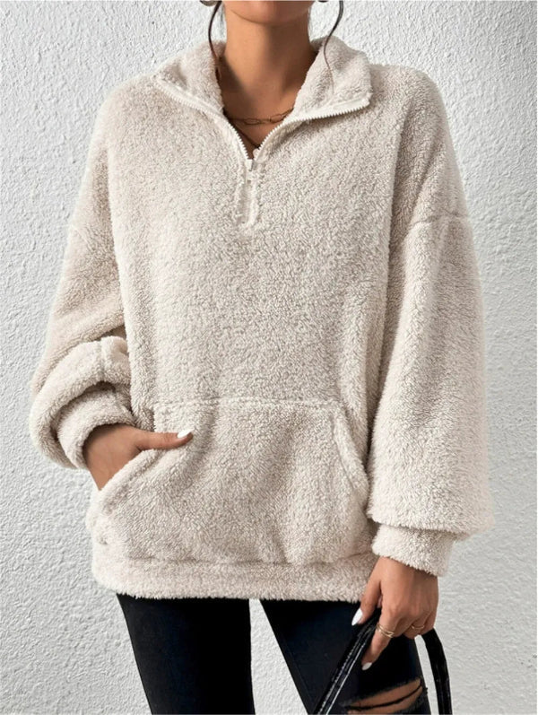 Drune | Übergröße Damen Fleece Kapuzenpullover mit Kapuze