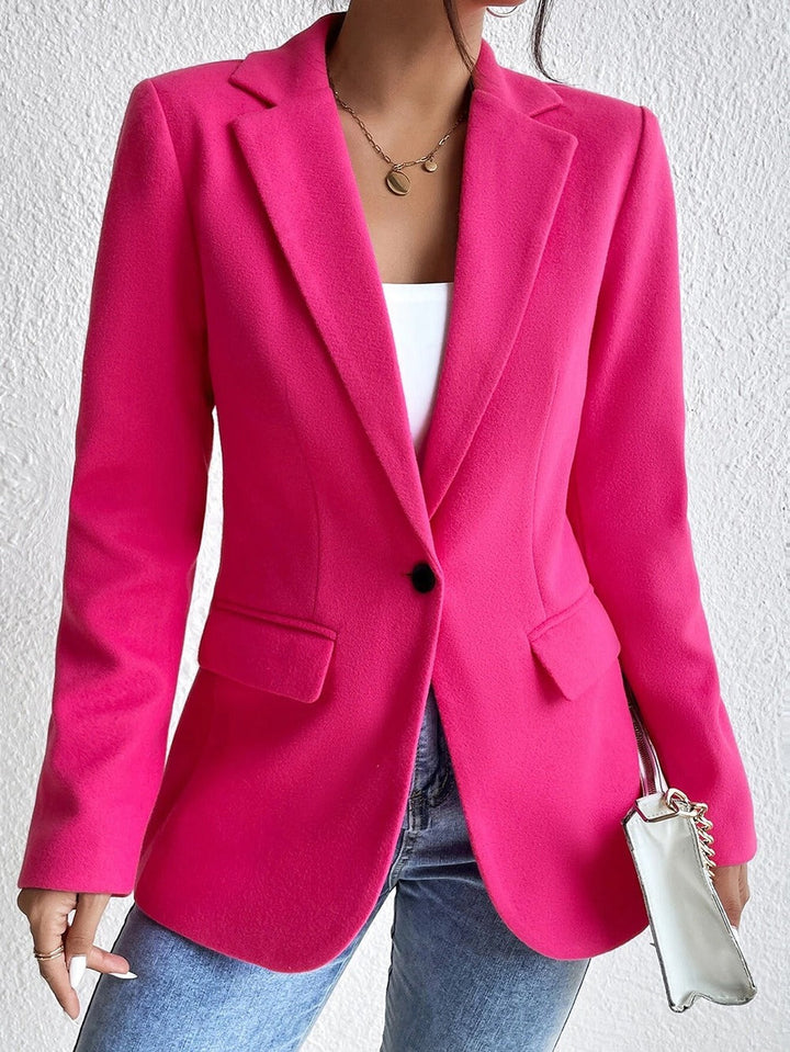 Drune | Blazer Wollmischung Slim Passform Reverskragen Einreihig mit Taschen