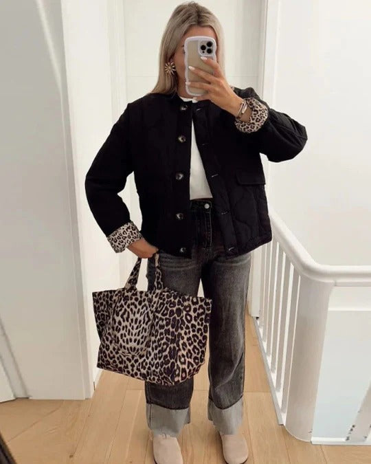 Drune | Elegante Jacke mit Leopardenmuster