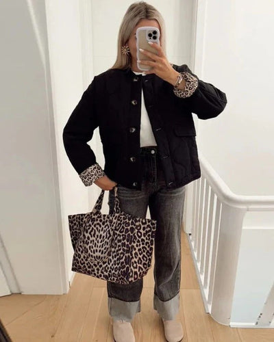 Drune | Elegante Jacke mit Leopardenmuster