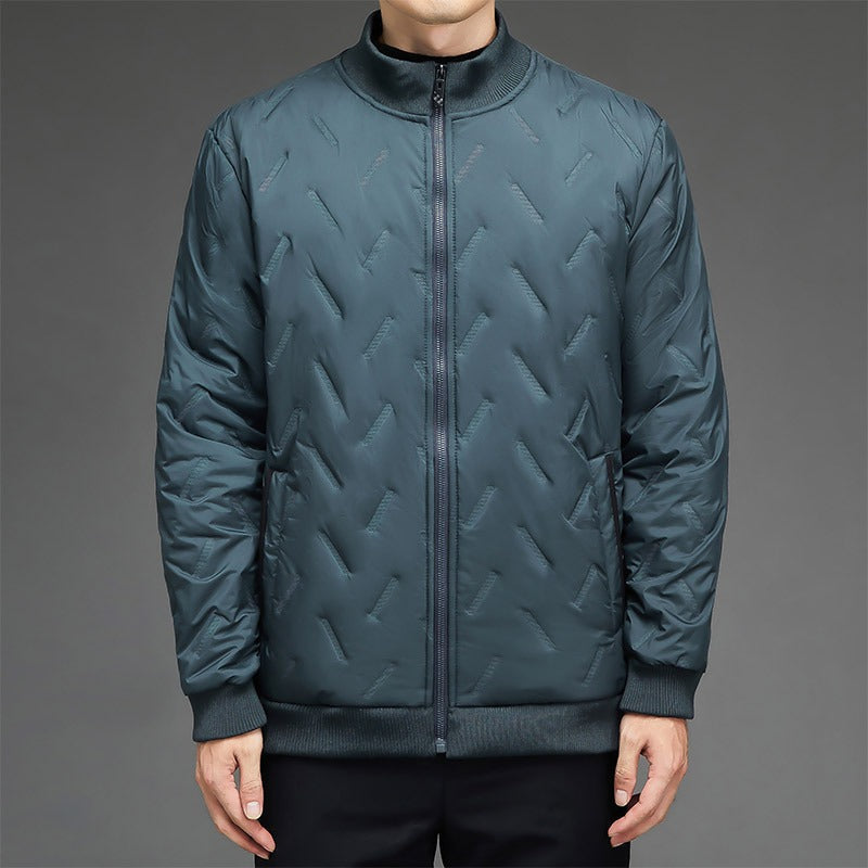 Drune | Jacke - Synthetischer Stoff - Gequiltetes Muster - Stehkragen - Rippbündchen