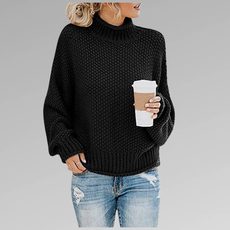 Drune | Weicher Damen Rollkragenpullover mit Strickstruktur