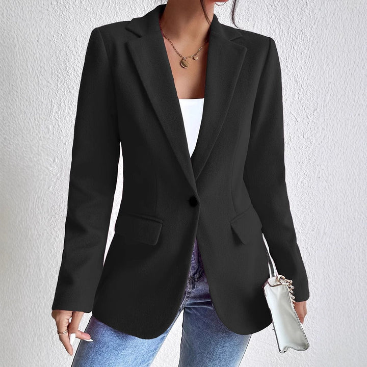 Drune | Blazer Wollmischung Slim Passform Reverskragen Einreihig mit Taschen