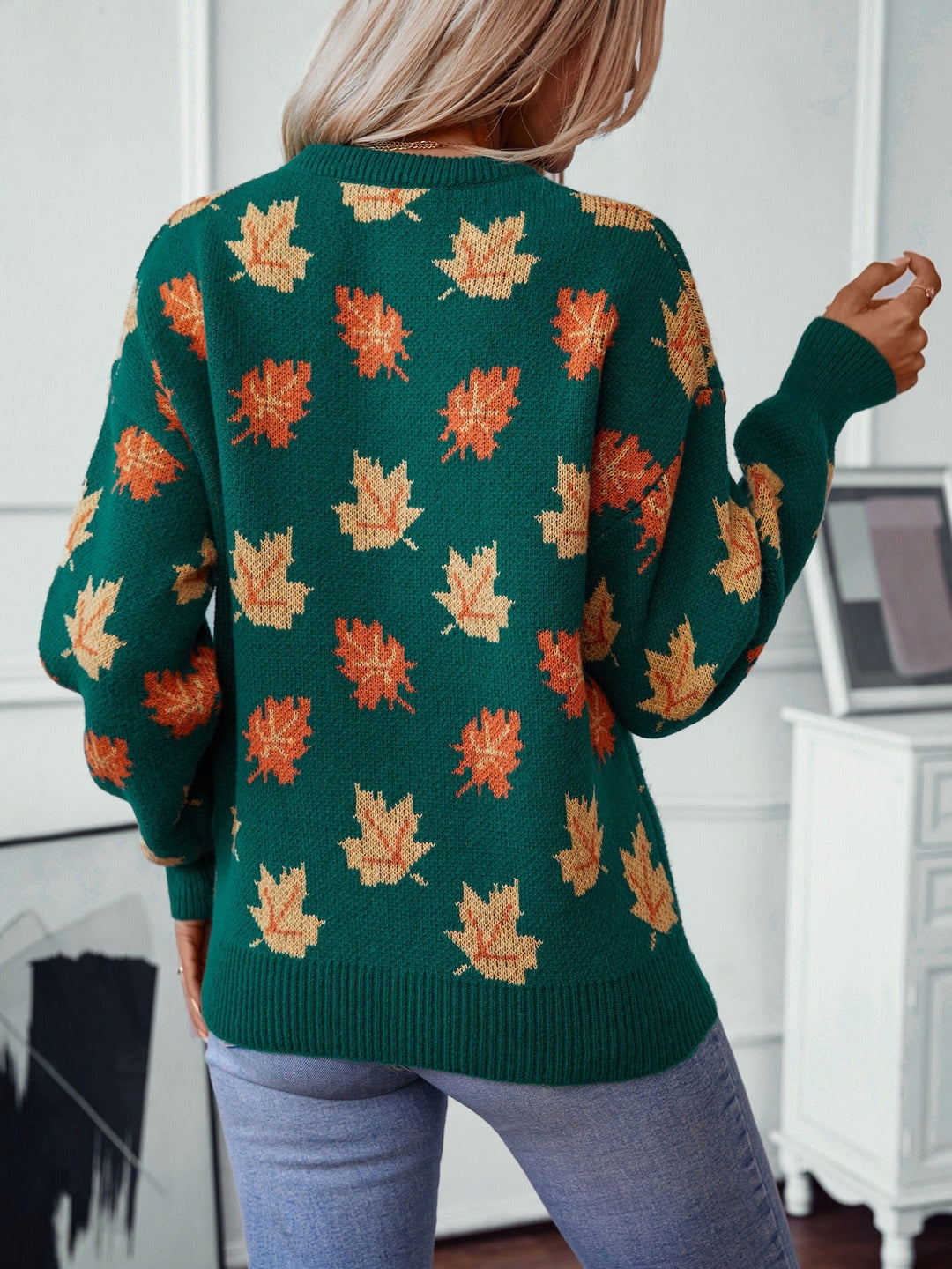 Drune | Sweatshirt - Strickstoff - Lockere Passform - Rundhalsausschnitt - Gerippte Bündchen