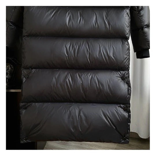 Drune | Lange Pufferjacke Kapuzen Stepp Winteroberbekleidung