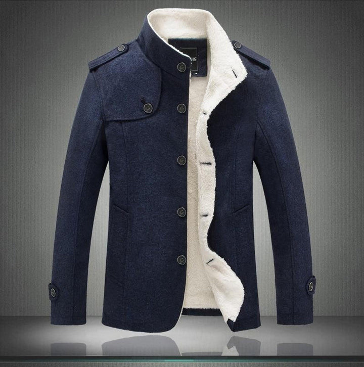Drune | Trenchcoat Wollmix Schmaler Schnitt Doppelreiher mit Schulterklappen