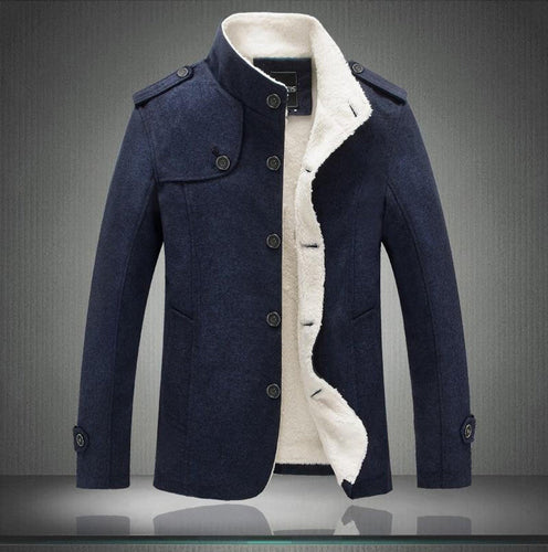 Drune | Trenchcoat Wollmix Schmaler Schnitt Doppelreiher mit Schulterklappen