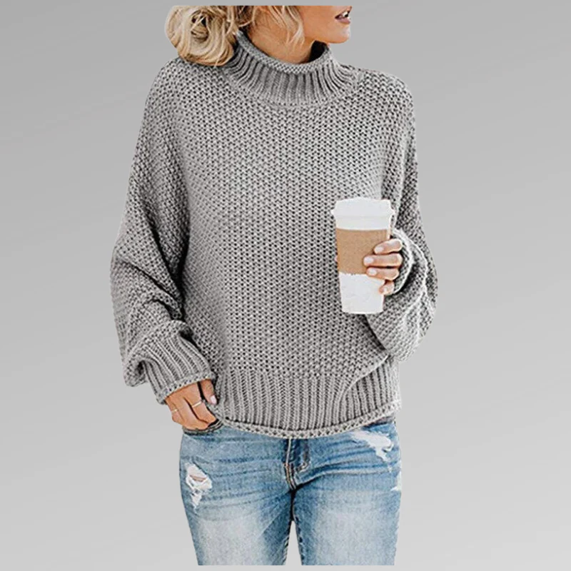 Drune | Weicher Damen Rollkragenpullover mit Strickstruktur