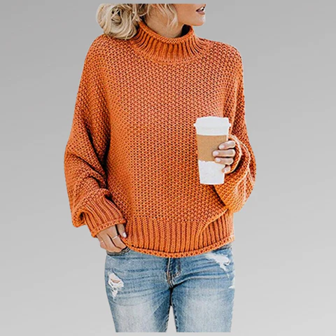 Drune | Weicher Damen Rollkragenpullover mit Strickstruktur