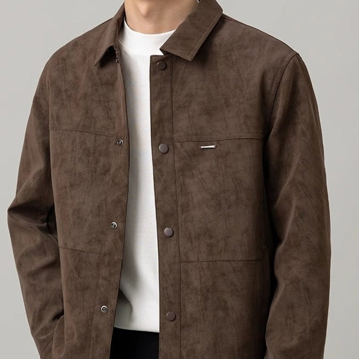 Drune | Herrenjacke mit Wildleder-Effekt