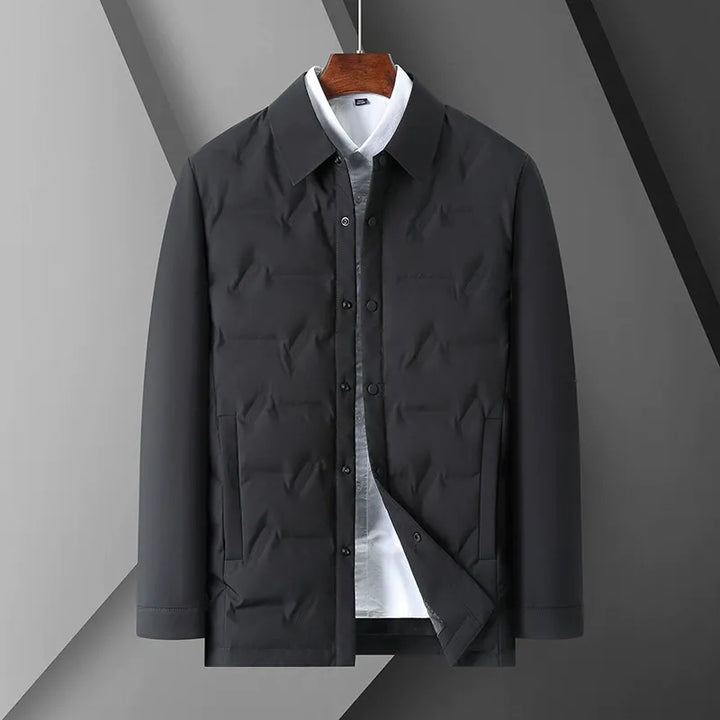 Drune | Daunenjacke - Slim Fit - Shirtkragen - Knopfverschluss - Steppdesign