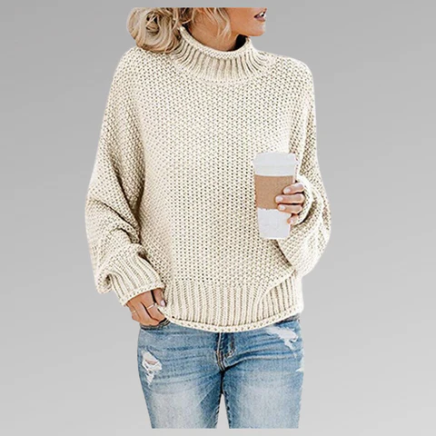 Drune | Weicher Damen Rollkragenpullover mit Strickstruktur