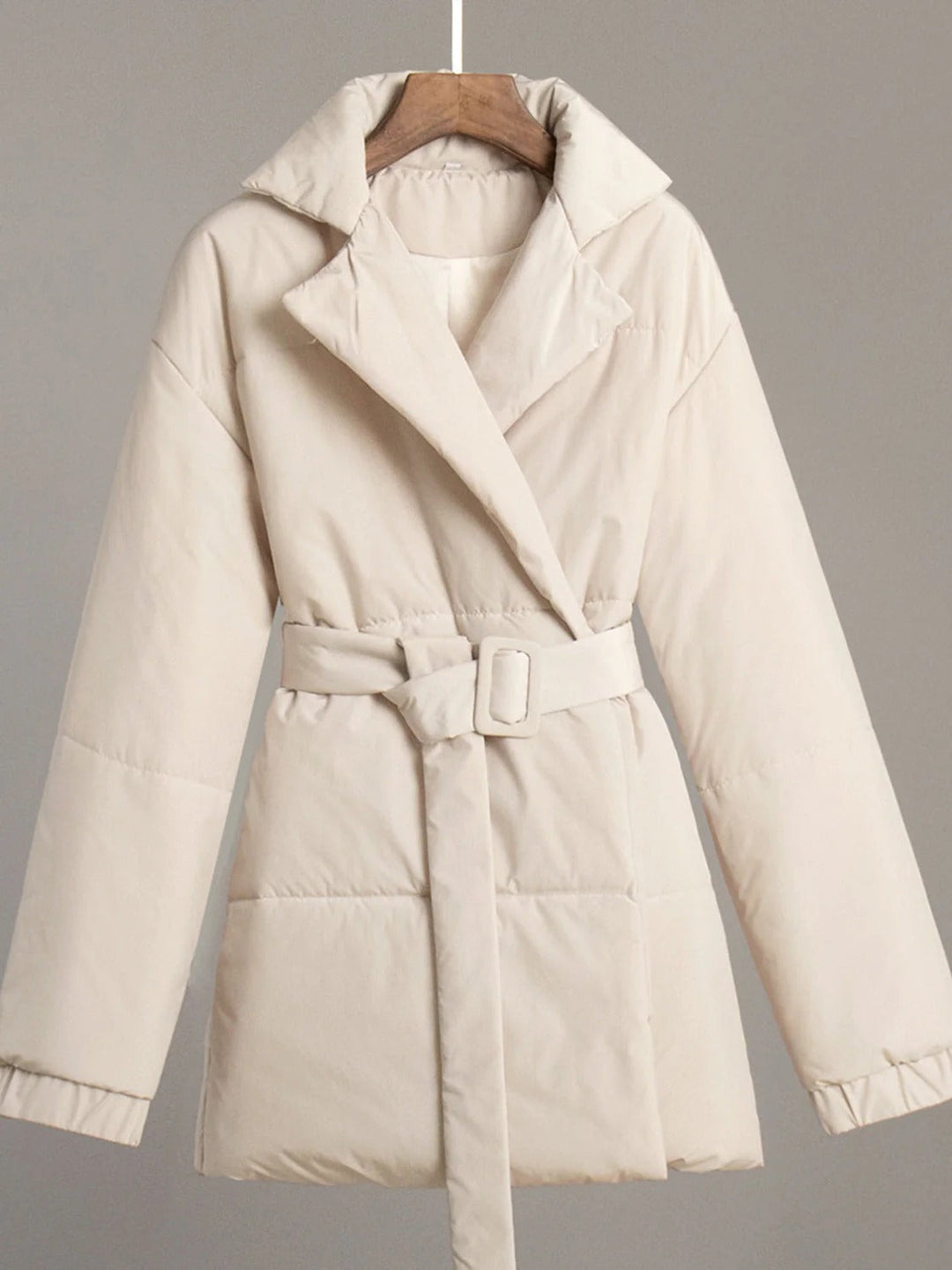 Drune | Gürteltaschen Pufferjacke Wickel Front Stepp Wintermantel