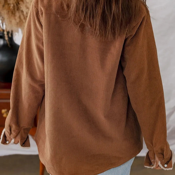 Drune | Damen Fleece gefütterte Cordjacke Liora