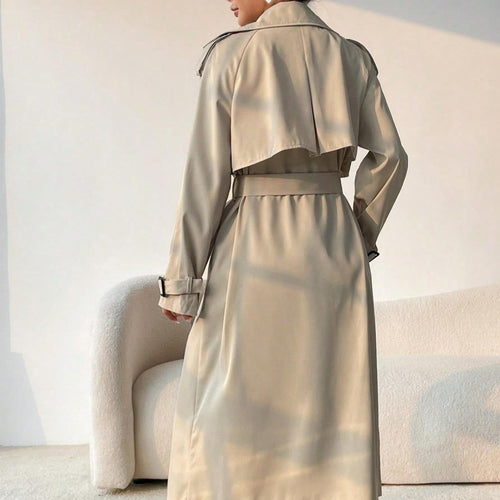 Drune | Damen-Trenchcoat mit doppeltem Revers und verstellbarem Gürtel Maelis