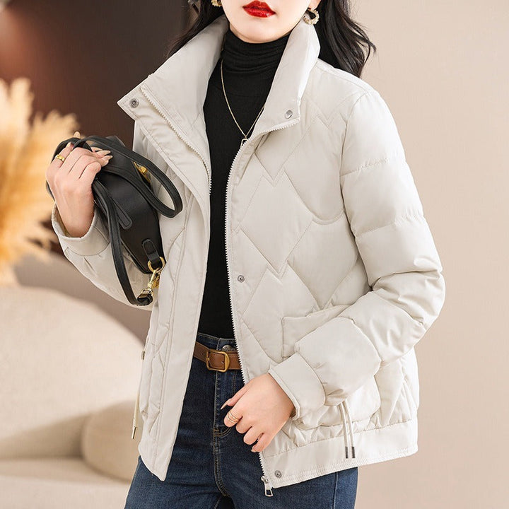 Drune | Gepolsterten Jacke Gestepptes Design Lässige Passform Hoher Kragen Reißverschluss und Druckknopfschluss
