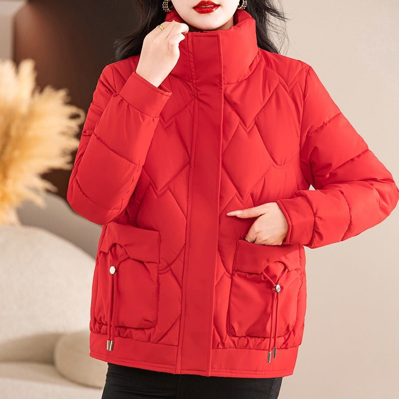Drune | Gepolsterten Jacke Gestepptes Design Lässige Passform Hoher Kragen Reißverschluss und Druckknopfschluss