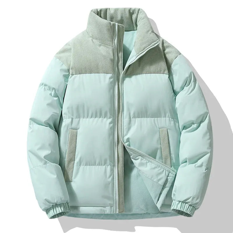 Drune | Pufferjacke - Oversized Fit - Gequiltetes Design - Corduroy-Kragen - Reißverschluss