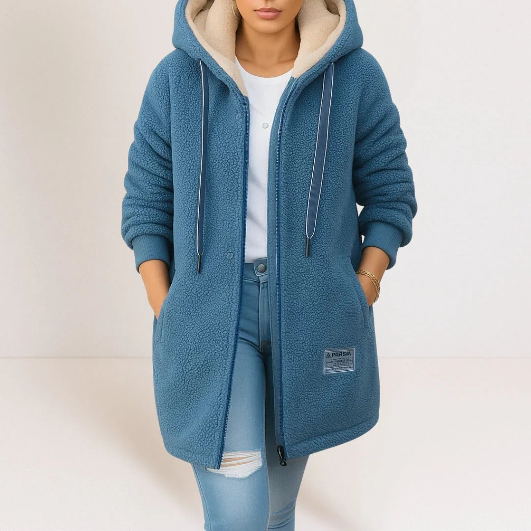 Drune | Komfortable und entspannt geschnittene Fleecejacke für Damen mit Kapuze