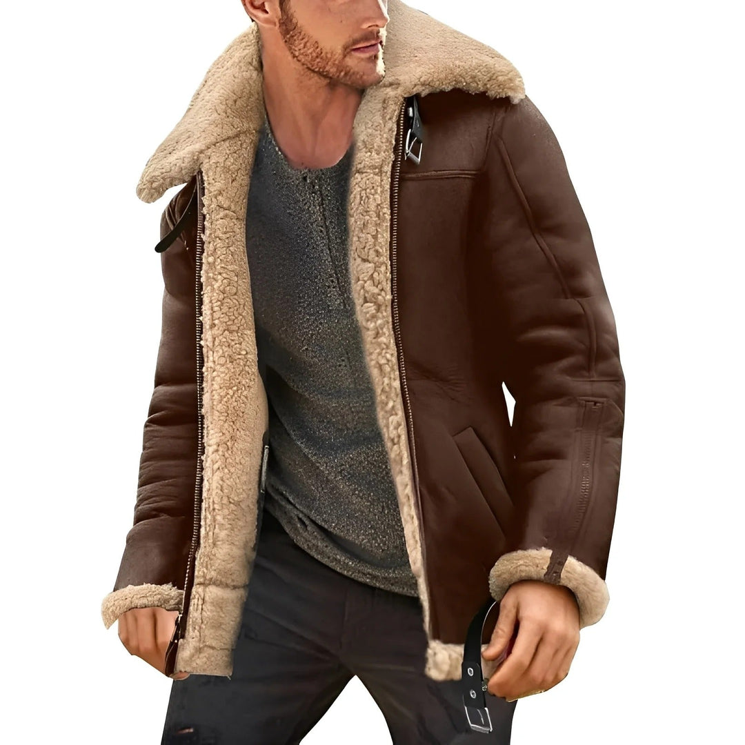 Drune | Strapazierfähige und Dicke Lederjacke für Männer