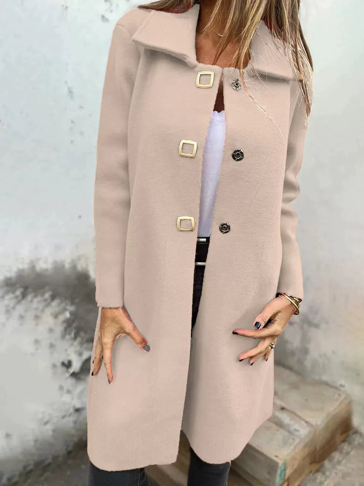 Drune | Aus Wolle Schmaler Schnitt Knielang Einreiher Elegantes Design