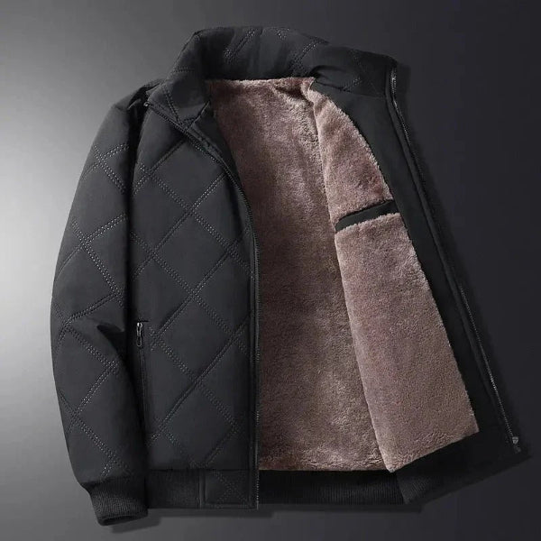 Drune | Steppjacke Klassische Passform Fleece Gefüttert Winddicht Hüftlänge