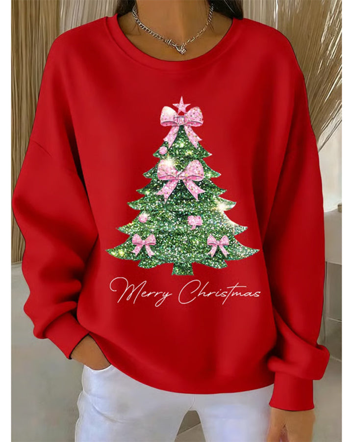 Drune | Sweatshirt mit Weihnachtsdruck und Langen Ärmeln