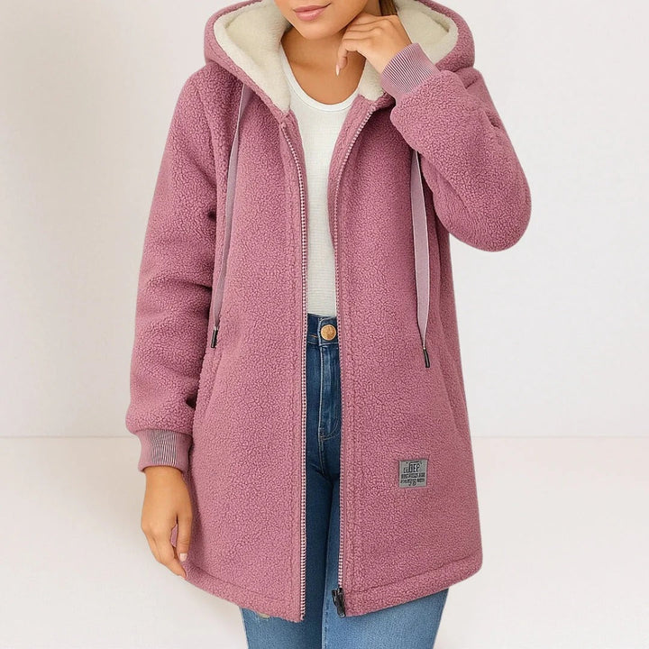 Drune | Komfortable und entspannt geschnittene Fleecejacke für Damen mit Kapuze