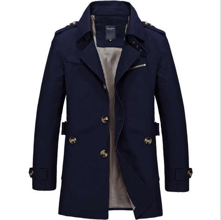 Drune | wasserdichter Herren-Trenchcoat mit Doppelknöpfen - Miles