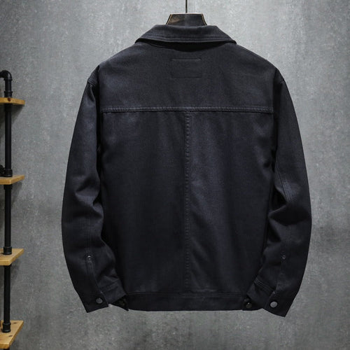 Drune | Schwarze Utility-Herrenjacke mit großen Taschen