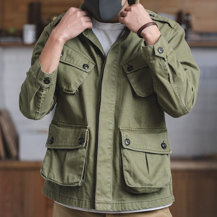 Drune | Herrenjacke im Militärstil mit Klappentaschen